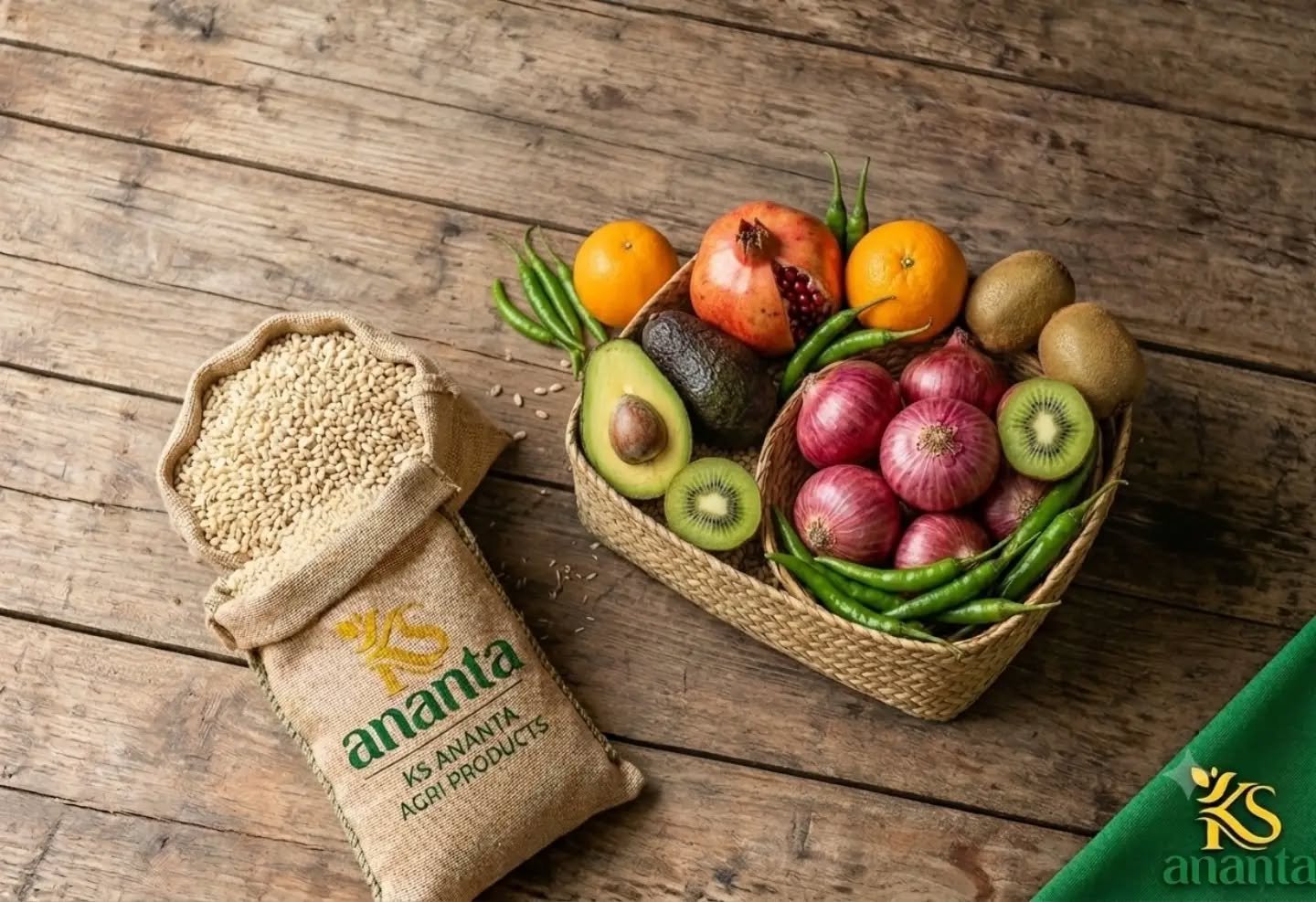 Fresh from the roots to your table! 🌾🥑🍊

At KS Ananta, we bridge the gap between trusted farms and global markets—delivering handpicked pomegranates, avocados, kiwis, oranges, onions, green chillies, and quality grains straight to you.

✨ Why choose us?

Direct farm sourcing & 99% quality assurance

Premium fresh produce & pantry staples

Reliable global export & supply chain

Innovate. Cultivate. Elevate. 💚

📥 DM us for bulk orders & supply inquiries!

#trend #ai #fruit #fresh #today