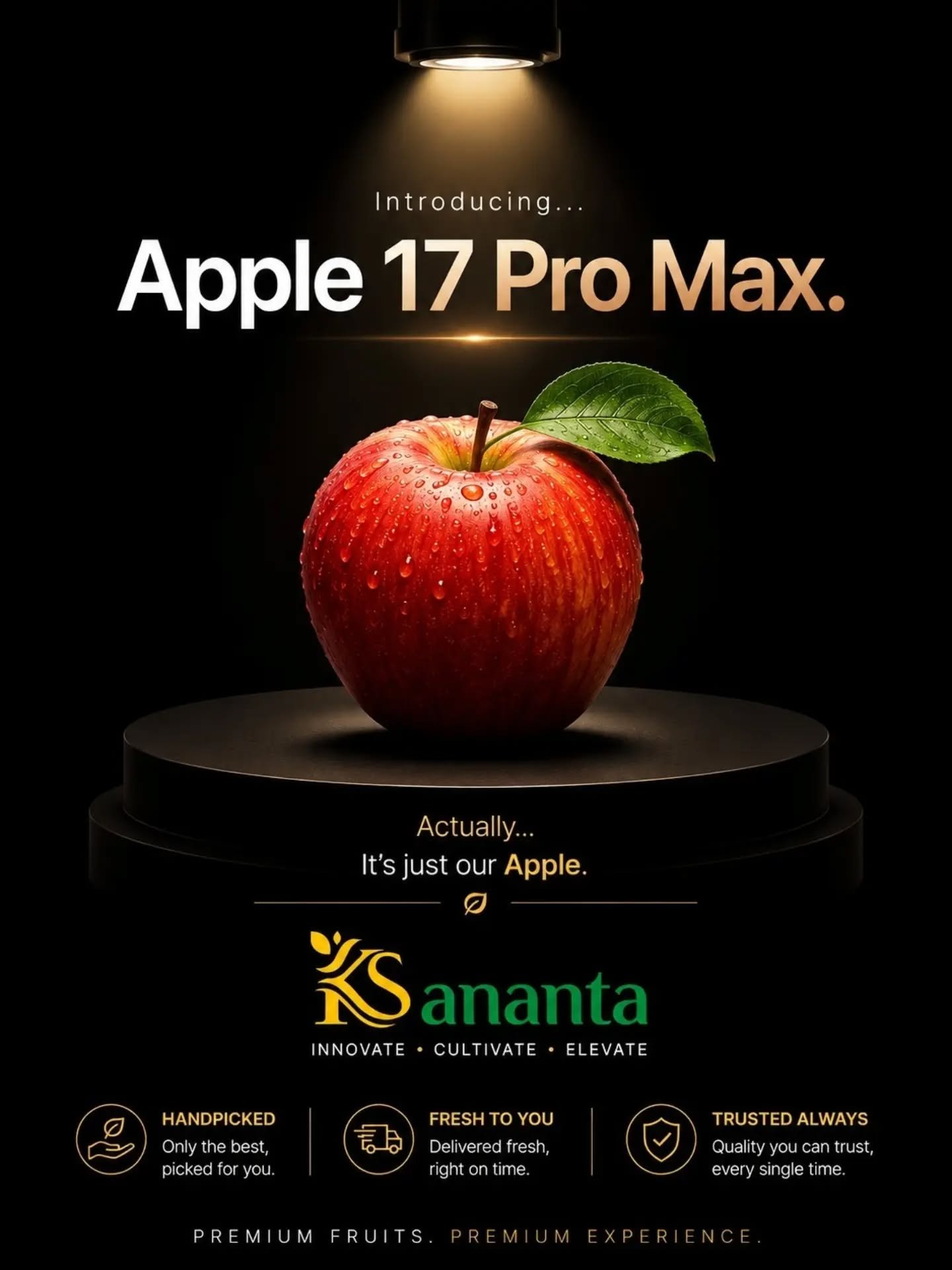 🍎 Apple 17 Pro Max नाही...
हा आहे आमचा प्रीमियम Apple! 😍

शेतातून थेट तुमच्या घरापर्यंत ताजेपणा, गुणवत्ता आणि विश्वास. ❤️

The Ananta – Premium Fruits. Premium Experience.

#post #viral #fresh #fruit #trending